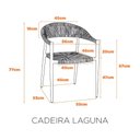 Ver imagem 3 de Cadeira de Jantar e Área Externa 4un em Alumínio Empilhável Cor:terracota