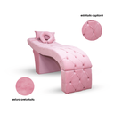 Ver imagem 2 de Maca Estética e Escada para Extensão de Cílios Veludo Rosa