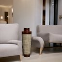 Ver imagem 4 de Vaso de Chão Grande para Sala Paris Marrom e Palha Ganash