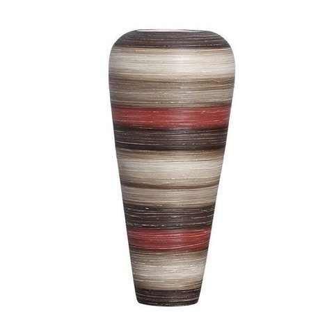 Vaso Atlanta G Decoração Em Cerâmica Vermelho e Marrom Terracota