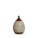 Ver imagem 1 de Vaso Mimo G Decoração Em Cerâmica Marrom E Palha Ganash