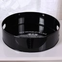 Ver imagem 3 de Bandeja Redonda Classic Black 25x7 Aço Galvanizado Bene Casa