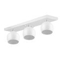 Ver imagem 1 de Lustre Plafon Bola 15 cm Retangular Triplo Branco