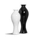 Ver imagem 1 de Vaso De Mesa Decorativo De Cerâmica Califórnia Preto e Branco