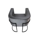 Ver imagem 3 de Cadeira de Jantar Premium Base de Ferro Preta Veludo Cinza