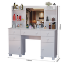 Ver imagem 5 de Penteadeira Camarim com Prateleiras e Portas para Maquiagem Quarto ou Closet Espelho Grande