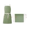 Avental Verde Cintura Algodao Cafeteria Bar Vegano 2un - 1