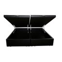 Ver imagem 3 de Cama Box Baú Queen Bipartido Loja Xerife Sintético Preto 41x158x198