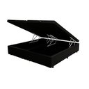 Ver imagem 1 de Cama Box Baú Queen Bipartido Loja Xerife Sintético Preto 41x158x198