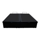 Ver imagem 2 de Cama Box Baú Queen Bipartido Loja Xerife Sintético Preto 41x158x198