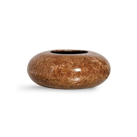 Vaso Atlanta P Decoração Em Cerâmica Marrom Petra