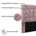 Ver imagem 3 de Cabeceira Cama Box Casal 140 Cm Verona Veludo S04 Cor Lilás