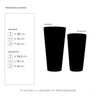Dupla Vaso Firenze Decoração em Cerâmica Bege e Palha Ganash - 3