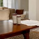 Ver imagem 5 de Dupla Vaso Firenze Decoração em Cerâmica Bege e Palha Ganash