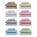 Ver imagem 1 de Kit Conjunto Cama Casal Algodão 300 Fios 3 Peças com Elástico e Fronhas:verde Bebe