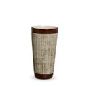 Ver imagem 1 de Vaso Firenze P Decoração Em Cerâmica Marrom E Palha Ganash