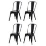 Kit 4 Cadeiras Tolix Iron Design Preta - 1