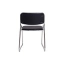 Ver imagem 5 de Kit 4 Cadeiras Office Dakar Preta Base Fixa Cromada