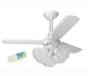 Ver imagem 1 de Ventilador de Teto 3 Lâmpadas Tulipa Loren Sid Branco com Controle Remoto - 220V