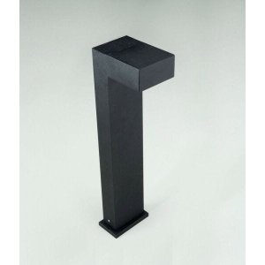 Poste Balizador de Jardim 40cm em Alumínio Preto