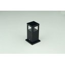 Ver imagem 1 de Poste Balizador de Jardim 4 Vidros Pequeno 25cm em Alumínio Preto