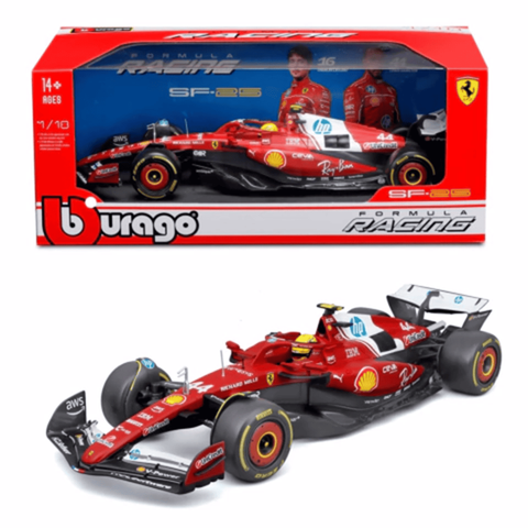 Miniatura F1 Ferrari Sf-25 44 Hamilton C Piloto 1:18 Bburago