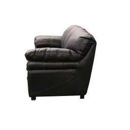 Conjunto Sofá de Couro Gana 3 e 2 Lugares - Preto - 7