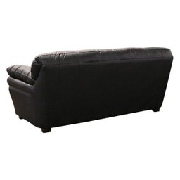 Conjunto Sofá de Couro Gana 3 e 2 Lugares - Preto - 8