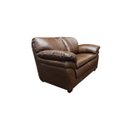 Ver imagem 2 de Sofá de Couro Gana 2 Lugares - Marrom Bicolor