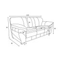 Ver imagem 6 de Sofá de Couro Gana 3 Lugares - Conhaque com Brilho