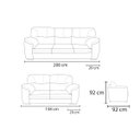 Ver imagem 4 de Conjunto Sofá de Couro Connor - 3 e 2 Lugares - Capuccino Pigmentado