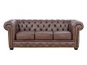 Ver imagem 1 de Sofá Chesterfield de Couro 3 Lugares - Tabaco Encerado
