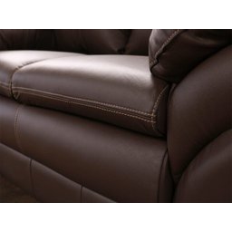 Conjunto Sofá de Couro Gana 3 e 2 Lugares - Marrom - 10