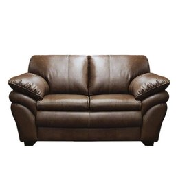 Conjunto Sofá de Couro Gana - 3 e 2 Lugares - Marrom Bicolor - 4