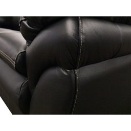 Sofá de Couro Gana 3 Lugares - Preto - 5