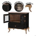 Ver imagem 3 de Aparador Buffet Antigo Sala De Jantar Madeira Maciça Preto Shop JM