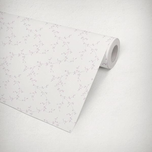 Papel de Parede Vinilico Estampa Flores Impermeável Lavável Gelo - 9