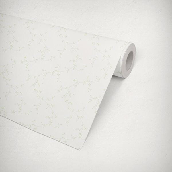 Papel de Parede Vinilico Estampa Flores Impermeável Lavável Gelo - 3