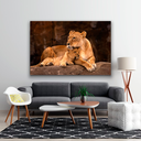 Ver imagem 2 de Quadro Leoa e Filhote -- BR ARTES Pequeno 60x40