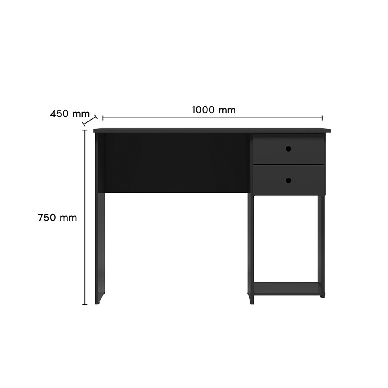 Mesa de Computador Clássica - Quarto/sala/escritorio - 2 Gavetas