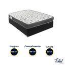 Ver imagem 3 de Cama Box Baú Casal Preto e Colchão Iso 100 D33 Ortobom