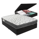 Ver imagem 1 de Cama Box Baú Casal Preto e Colchão Iso 100 D33 Ortobom
