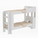 Ver mais imagens de Cama Beliche Tecnomobili Junevil com Armário 1 Porta Baú e Escada 240.2cm MDP Branco