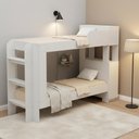 Ver imagem 2 de Cama Beliche Tecnomobili Junevil com Armário 1 Porta Baú e Escada 240.2cm MDP Branco