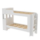 Ver imagem 3 de Cama Beliche Tecnomobili Junevil com Armário 1 Porta Baú e Escada 240.2cm MDP Branco
