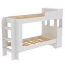 Ver imagem 7 de Cama Beliche Tecnomobili Junevil com Armário 1 Porta Baú e Escada 240.2cm MDP Branco