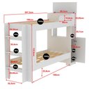 Ver imagem 4 de Cama Beliche Tecnomobili Junevil com Armário 1 Porta Baú e Escada 240.2cm MDP Branco