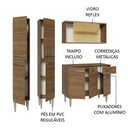 Ver imagem 5 de Armário de Cozinha Compacta 169cm Rustic Emilly Madesa 09