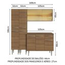 Ver imagem 4 de Armário de Cozinha Compacta 169cm Rustic Emilly Madesa 09