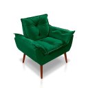 Ver imagem 2 de Coleção 01 Poltrona Opala Decorativa + 01 Puff Redondo Decorativo Suede